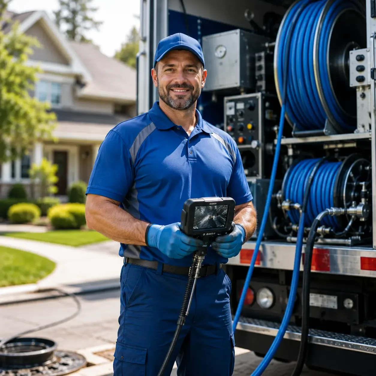 Local outdoor drain cleaning specialists in Shade, OH